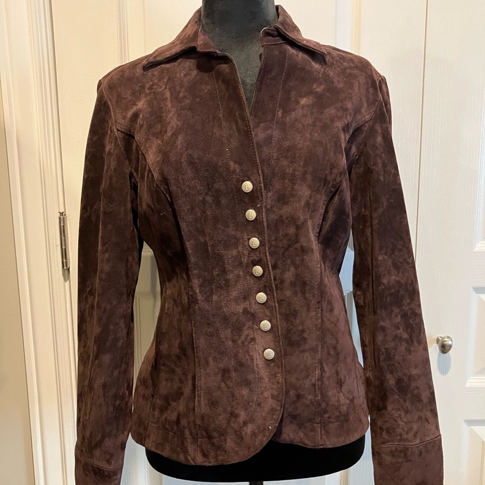 Brown leather jacket